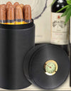 Cigar Case for Men, Cedar Wood Cigar Canister, Portable Cigar Box, Elegant, 12-16 Cigars