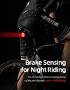 Smart Bicycle Rear Light Auto Brake Sensing Tail Light Waterproof Type-C Bike Taillight MTB Road Cycling Flashlight