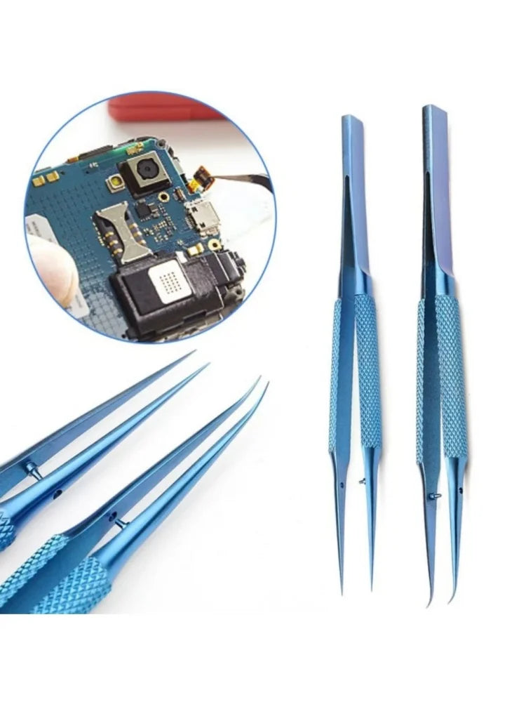 Precision Titanium Alloy Tweezers Professional Repair Fingerprint Fly Line Phone Motherboard Anti Electronics Forceps