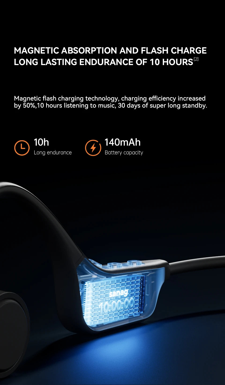 B60S True Bone Conduction Earphone 64GB Wireless Open Headset IPX8 Swimming Waterproof Headphones Choice With Microphone