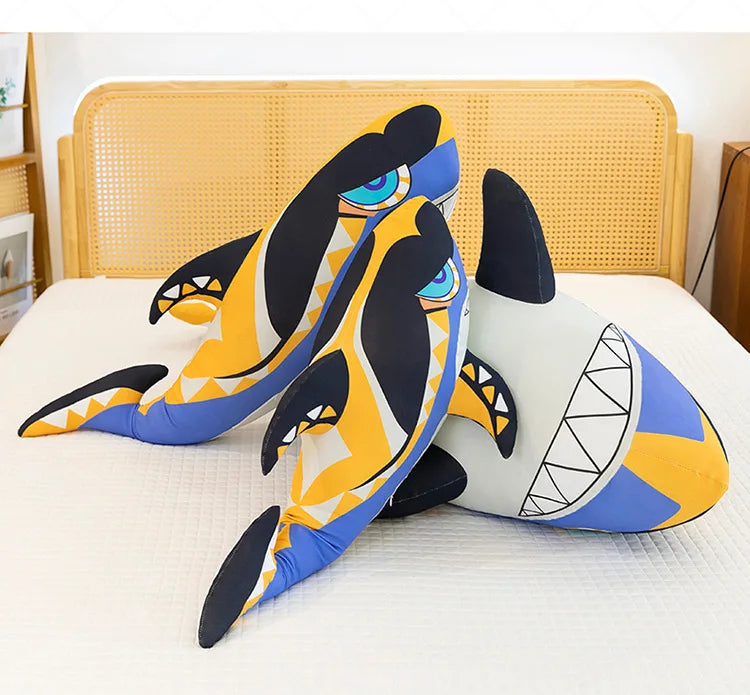 Cute Pirate Shark Plush Stuffed Doll Pillow Toy