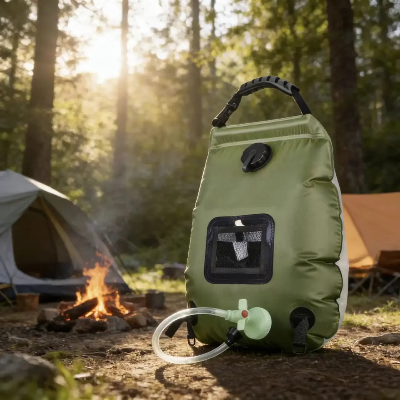20L Portable Solar Heated Camping Shower Bag with Shower Head