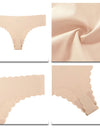 Scalloped G-string Women's Thongs Seamless Woman Panties Female Underwear Lingerie Femme Tanga Striped Bikini Panties