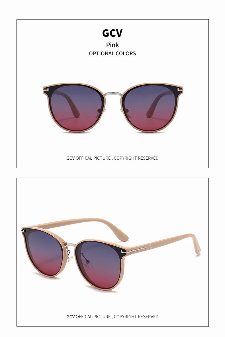 Cat Eye Polarized UV400 Fashion Sunglasses for Women Luxury Ultralight Frame Party Eyewear