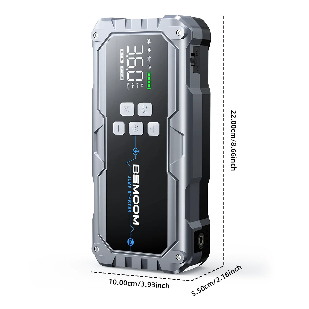 4 In 1 6000A/7000A Jump Starter Power Bank 21800mAh/26800mAh 160PSI Air Compressor Tire Pump For Emergency Booster