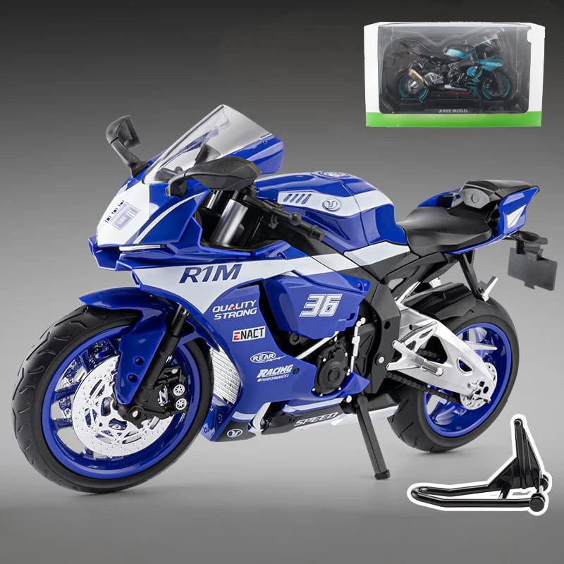 1:9 Yamaha YZF-R1M YZFR1M Alloy Die Cast Motorcycle Model Toy Vehicle Collection Sound and Light Off Road Autocycle Toys Car