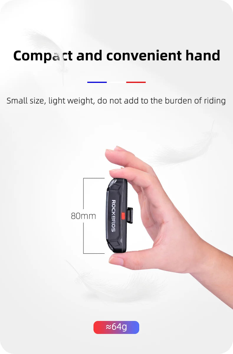 Bicycle Rear Light 500mAH USB Rechargable LED Lamp Bike Tail Light Warning Seatpost Riding Cycling Taillight