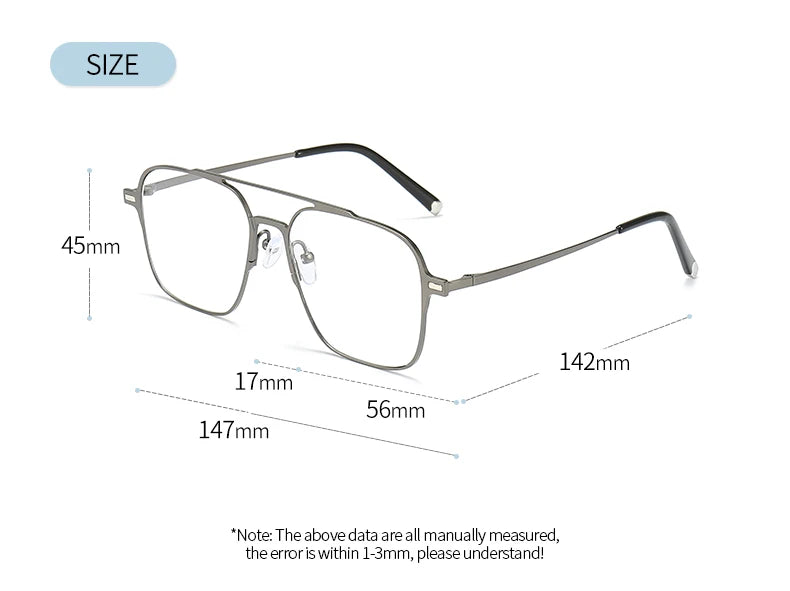 Titanium 3 In 1 Magnetic Clip On Polarized Sunglasses UV400 Optical Computer Glasses for Men Women