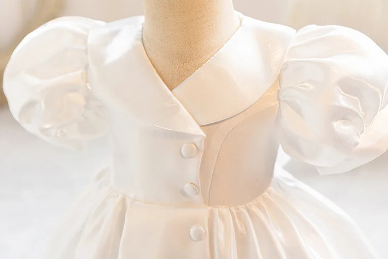 Luxury Princess Dress for Girls - Premium Fluffy Tulle Ball Gown Flower Girl Wedding Dress + Birthday Party Gown