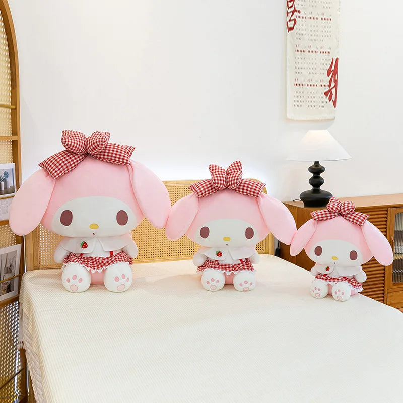 Kawaii 60cm Melody Plush Toy Sanrio Stuffed Doll Anime Soft Pillow Cute Gift Kids Birthday Xmas Plushie Stuffed Animal