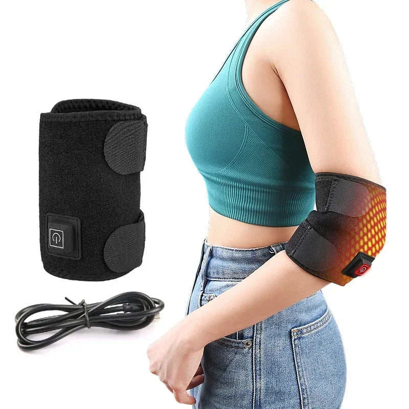 Electric Heated Knee Massager Brace Adjustable 3 Gear Temperature Elbow Protector Hot Compress Shoulder Protective Belt