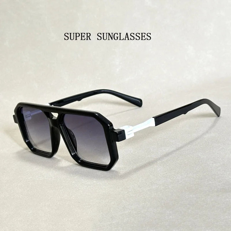 Vintage Square Sunglasses With UV400 Protection