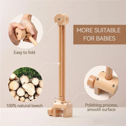 Baby Bed Bell Music Box Hanging Toys Wood Grain 360° Rotary Newborn Infant Crib Mobile Musical Box 0 12 Months Baby Rattles Toys