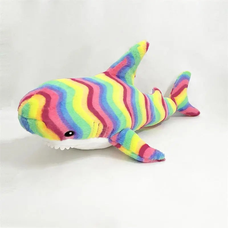 Colorful Shark Plush Stuffed Animal Soft Fish Pillow