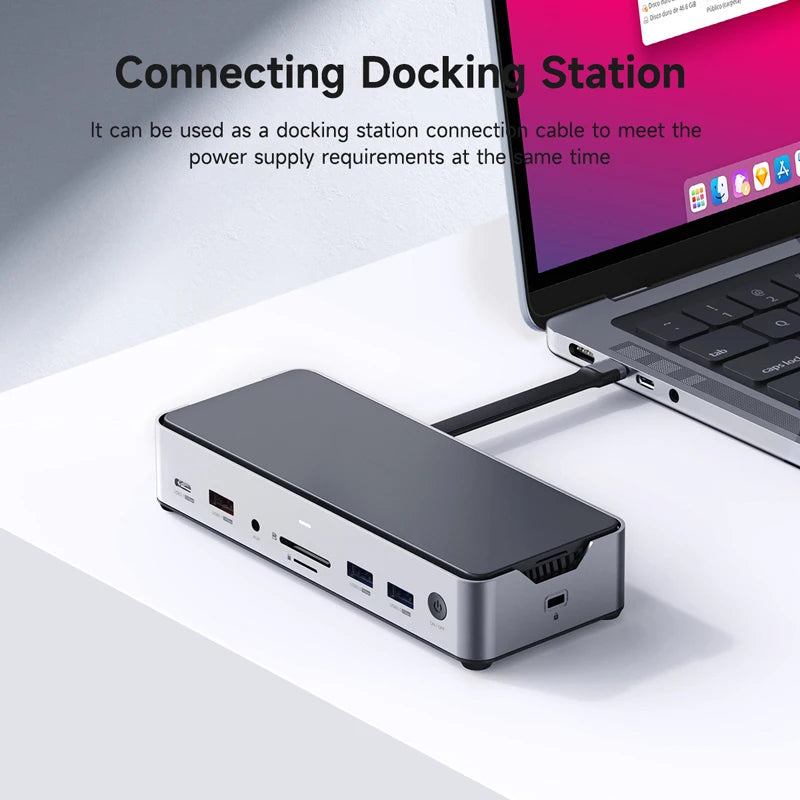 USB4 Data Cable 40Gbps USB C to Type C Short Cable PD 240W 8K 60Hz for Thunderbolt 3/4 iPhone 15 Pro Max SSD Power Bank