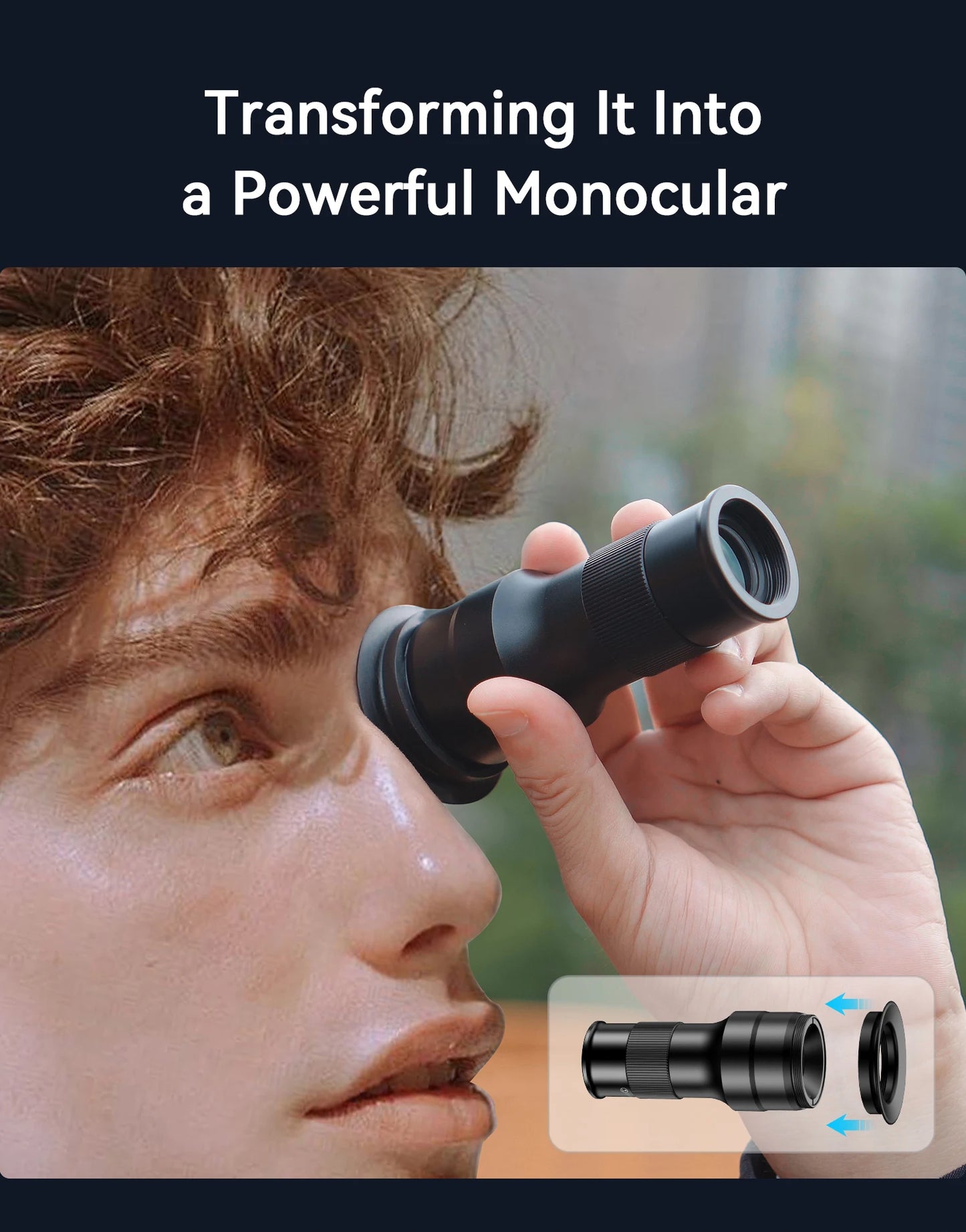 6X Telephoto Macro Smartphone Lens with Universal Phone Mount