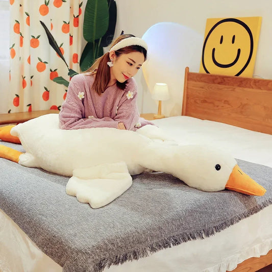 Big White Goose Plush Toy 160 cm Soft Stuffed Animal Pillow