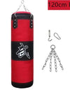 100/120cm Unfilled Heavy Punching Bag Professional Boxing Sandbag with Hanging Accessorie for MMA Muay Thai Kickboxing Taekwondo