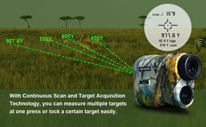 Hunting Laser Rangefinder 1000 Yards with Rechargeable Battery Hunting Range Finder with Target Acquisition Technology E