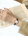 Vintage Luxury Literary Ladies Quartz Watch Brown Brown Thin Small Leather Strap Ladies Elegant Bracelet Watch