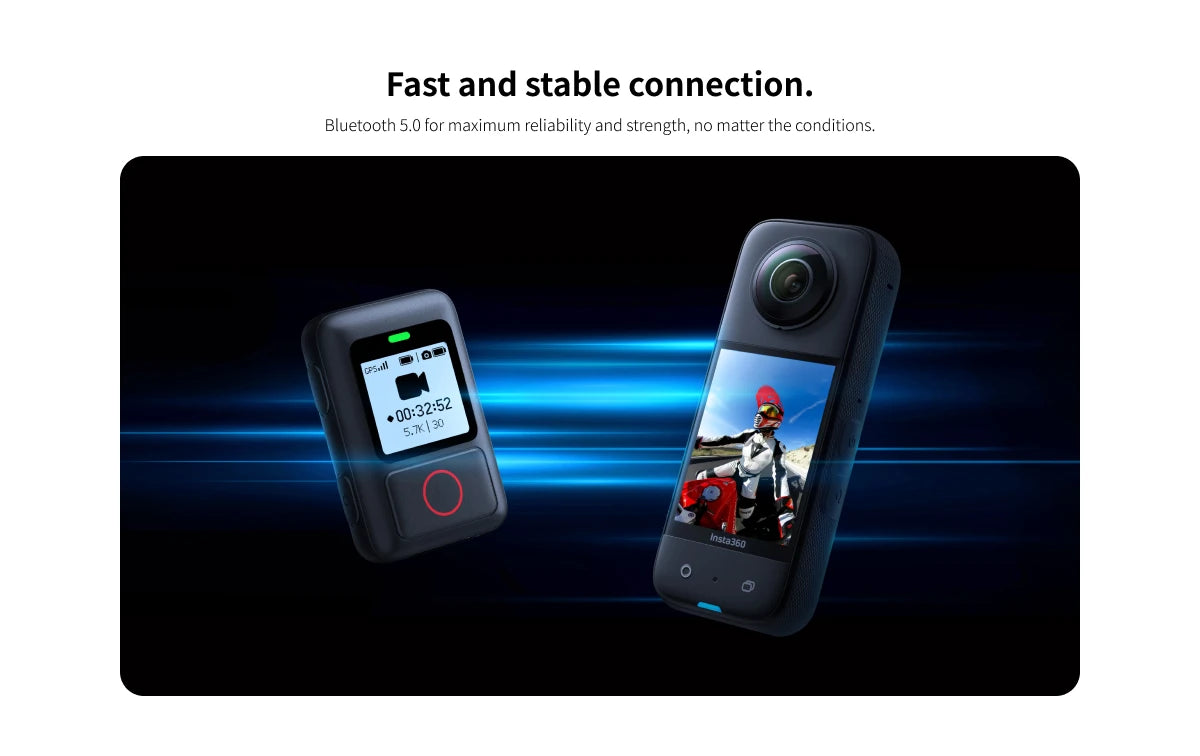 GPS Action Camera Remote Control for Insta360 X5 X4 X3 Ace Pro GO 3S ONE RS