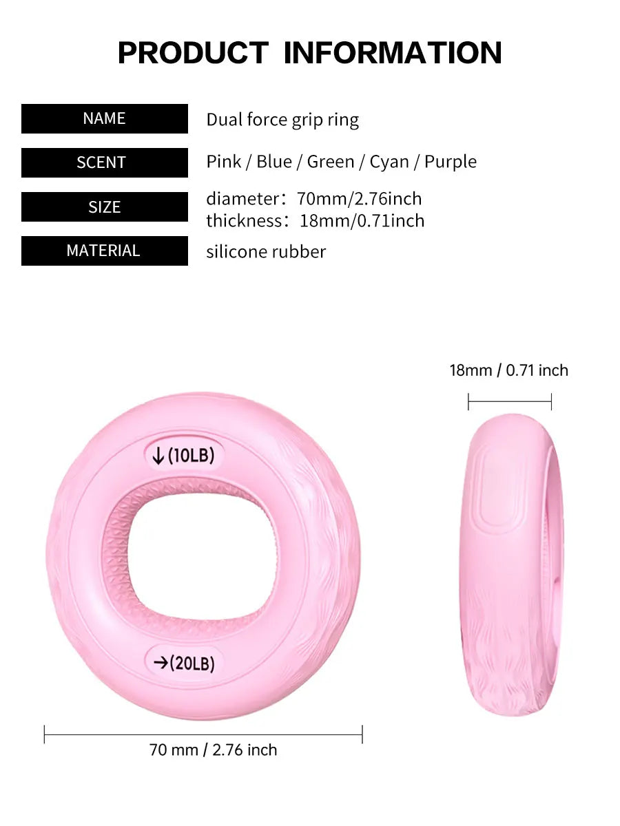 Hand Grip Strengthener, Grip Strength Trainer, Finger Exerciser Set,Silicone Hand Gripper, Gym Home Exercise Fitness Equipment