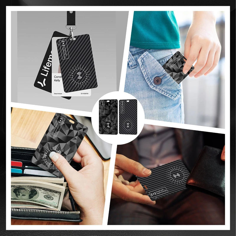 Ultra Slim Tracking Card Wireless Charging With Apple Find My IPX68 Waterproof Thin Tracker Keys Suitcase Bag Locator