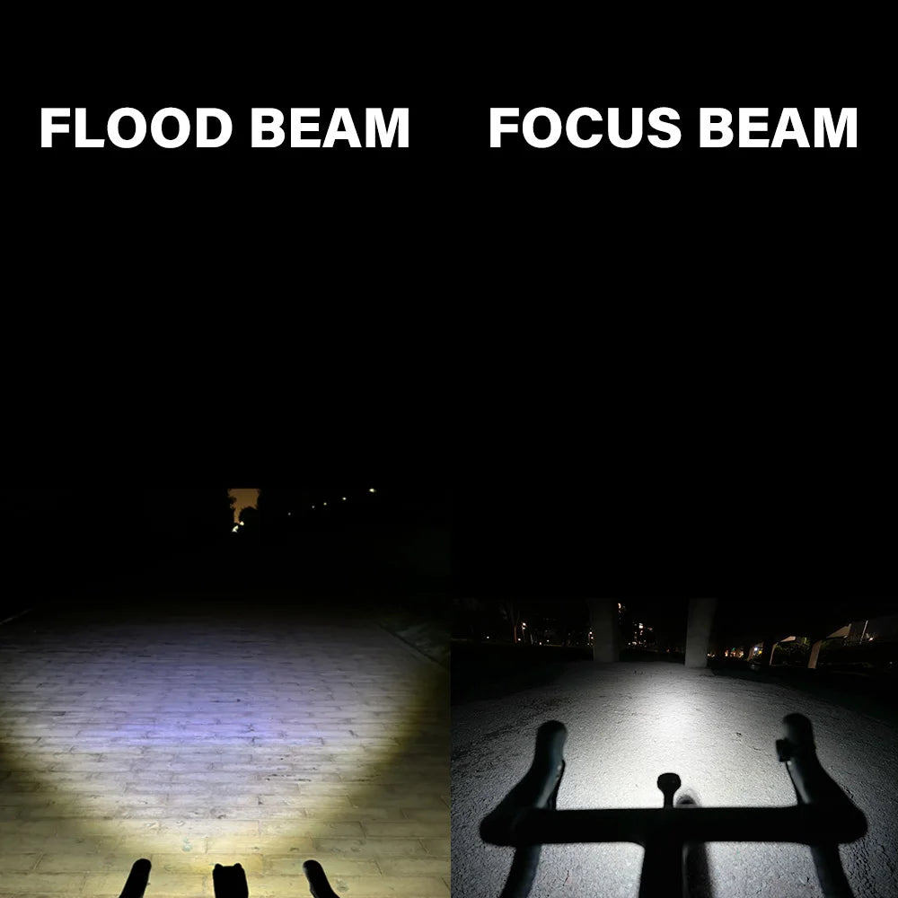 Bike Lights With Focus/Flood Beam 1900LM Rechargeable Led Bicycle Front Lights IPX6 As Power Bank Mtb Cycling Headlight