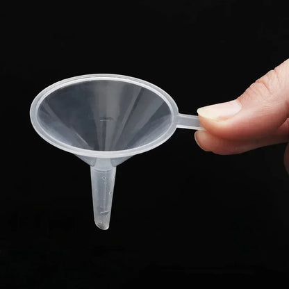 30/1pcs Mini Funnel Transparent Plastic Small Mouth Liquid Oil Funnels Laboratory Experimental Dispensing Filling Tools Supplies