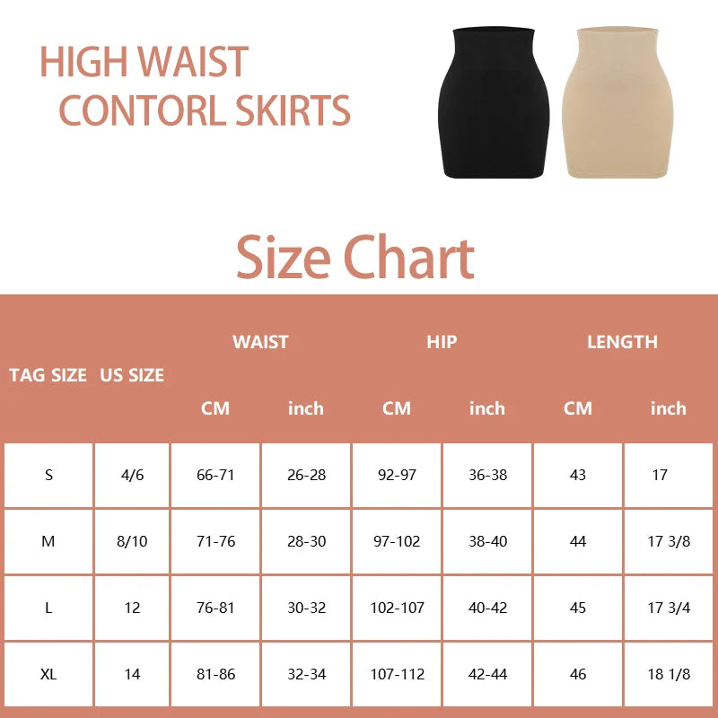 Half Slips for Under Dress Women Shapewear Tummy Control Slim Waist Body Shaper Half Skirts Thongs 2 in 1 Butt Lifter Underwear