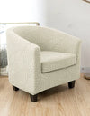 Tub Club Armchair Covers Leaves Jacquard Bar Chair Cover Solid Color Relax Single Sofa Slipcovers with Seat Cushion Cover Home