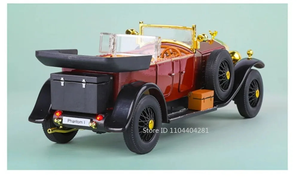 1:24 Phantom 300SL Alloy Diecast Vintage Car Miniature Model Toys Sound Light Pull Back Doors Opened Ornament s Festival Gift