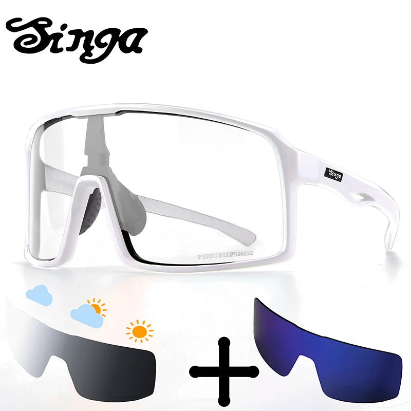 Photochromic Cycling Sunglasses UV400 Sports Bike Eyewear
