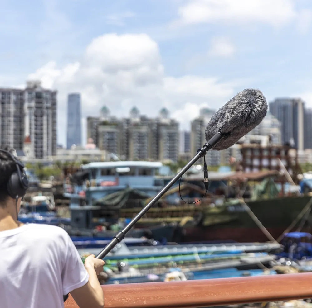 BY-BM6060 XLR Microphone Super-Cardioid Shotgun Condenser Microphone for DSLR Camcorder Film Making TV Program Interview