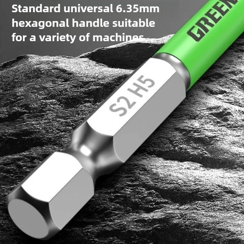 Hexagon socket Bit set Impact Drill Bits, Hex Head Tungsten Steel Screwdriver Bits Suit 1/4 Inch Hexagonal Shank