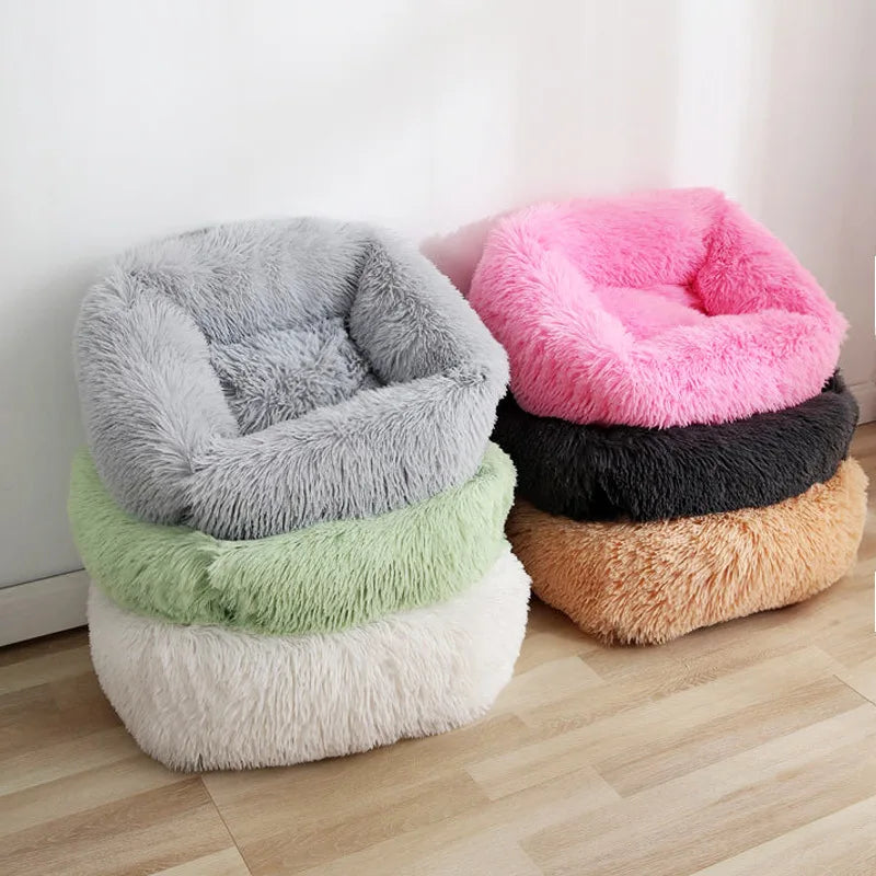 Plush Fluffy Pet Bed Sofa Cushion for Dogs and Cats