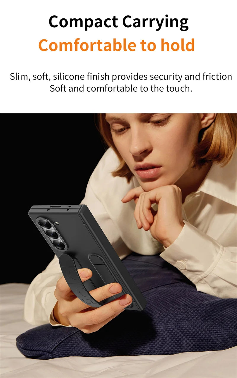 For Samsung Galaxy Z Fold 6 3 4 5  Hinge Case Armor Shockproof Full Screen Protector Tempered Glass Folding Cover