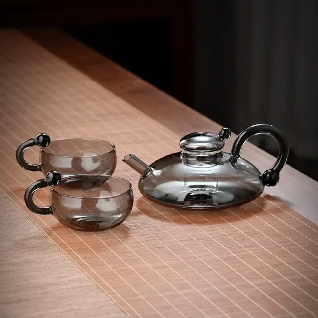 Explosion Resistant Glass Teapot Set with Heat Resistant Teacup 500ml