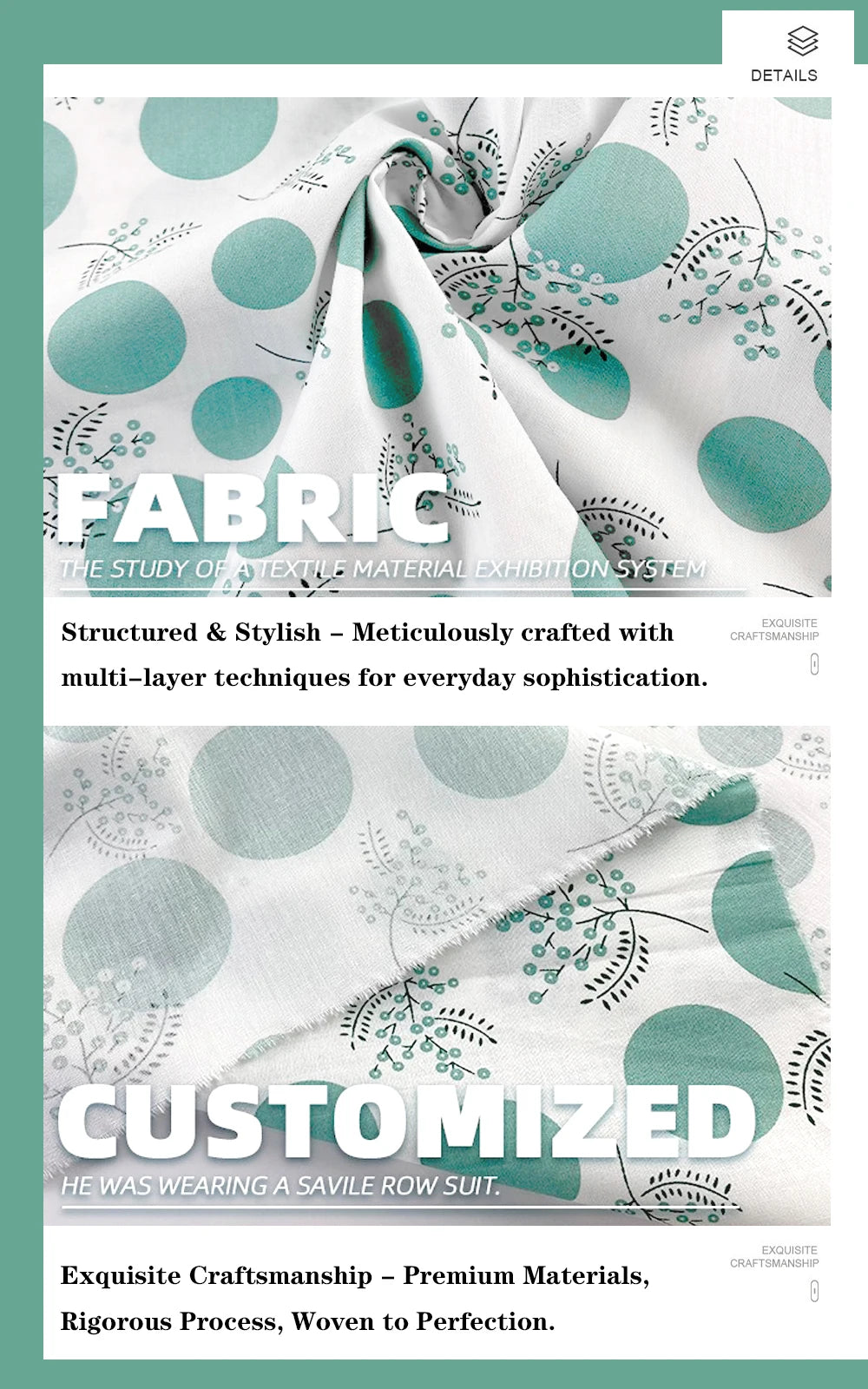 100% Cotton Fabric - DIY Sewing Material for Dresses & Home Decor (per Meter)