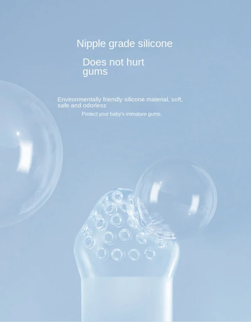 Silicone  Fruit Feeder with Cover  Nipple Fresh Food Vegetable Supplement Soother Nibbler Feeding Teething Pacifier