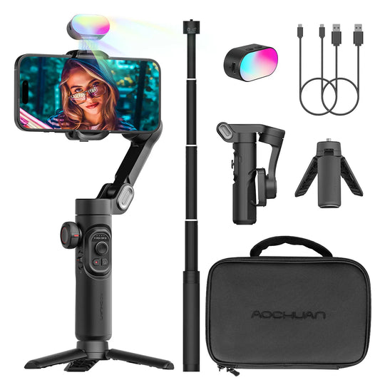 Smart XE Combo1 3 Axis handheld Gimbal Stabilizer For iPhone and Android Smartphone Stabilizer With Extension Rod