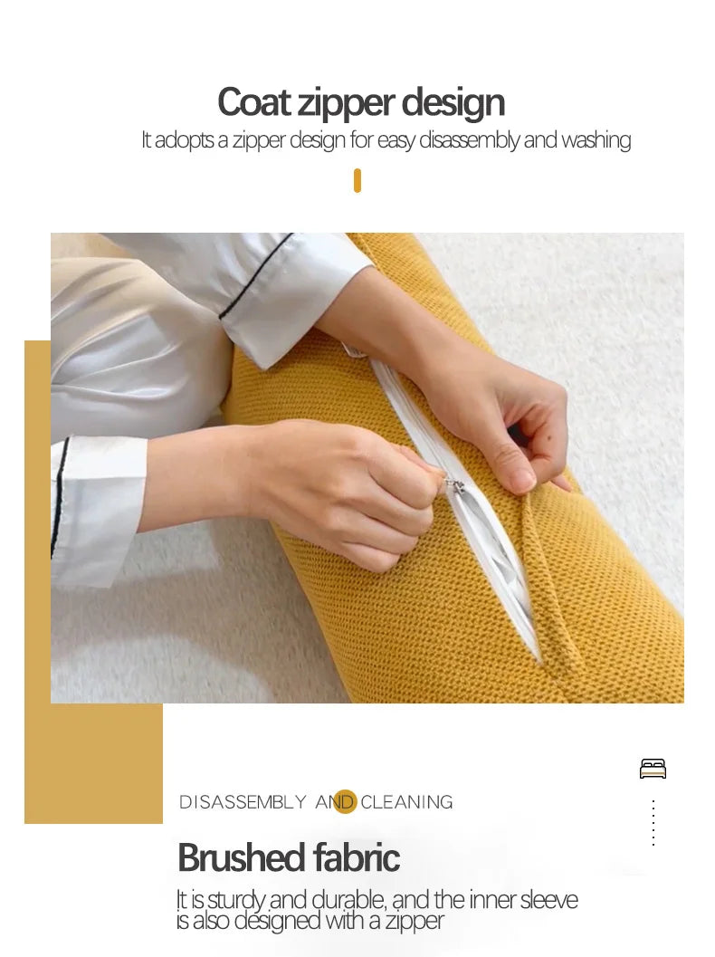 Body Pillow Pregnancy Pillows Chin Lumbar and Leg Support Stomach and Back Sleepers Adjustable Bendable Roll Pillow for Sleeping