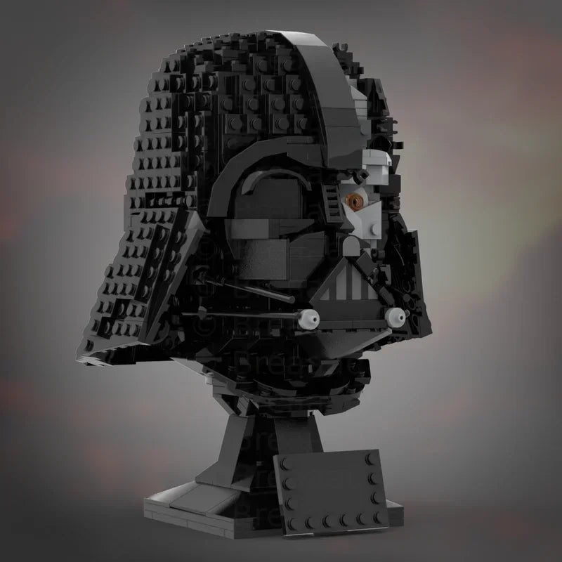 979pcs Star Battle Damaged Vader Helmets Model Building Blocks Bricks Education Assembly for Christmas Gifts Moc-75304 toys