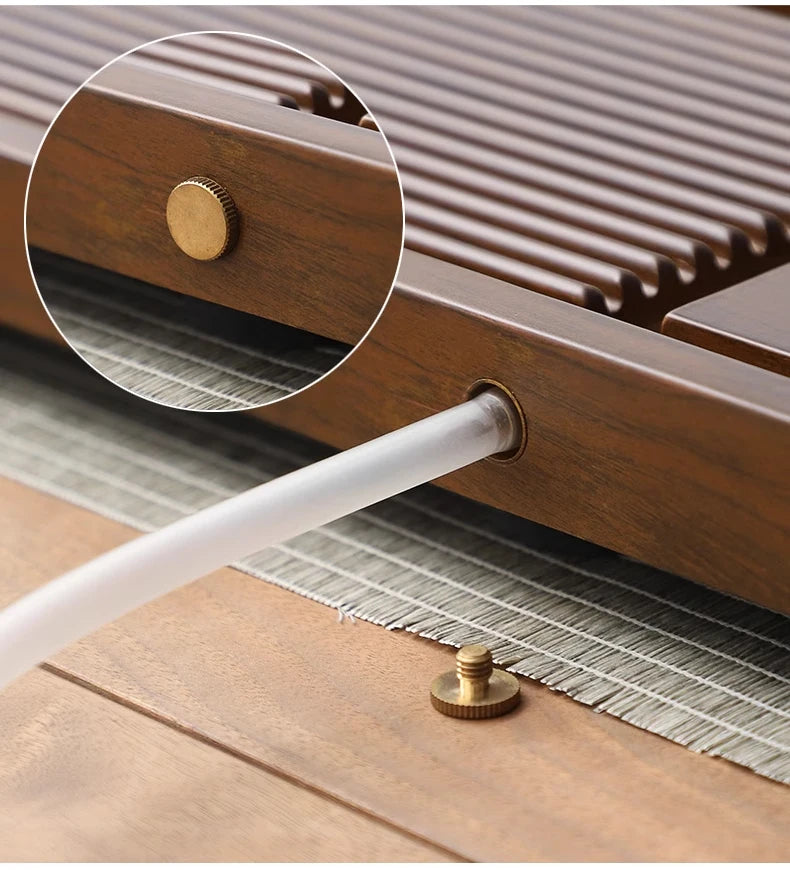 Tea Tray Household Solid Wood Tea Brewing Table Light Luxury High-End Tea Tray Kung Fu Tea Set Office Desk Wooden Tray
