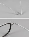 Fashion Square Luxury Acetate Pure Titanium Eyewear Reading Business Retro Optical Prescription Eyeglasses Frame Men