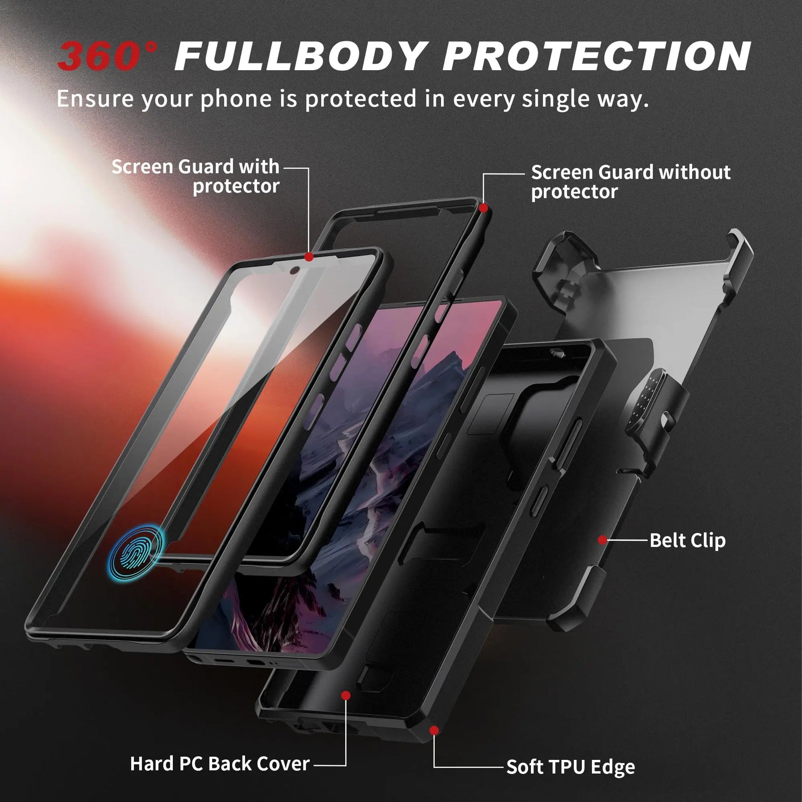 Stand for Samsung Galaxy S25 Ultra Case Compatible with Magsafe 2 Front Frames & Camera Cover Screen Protector
