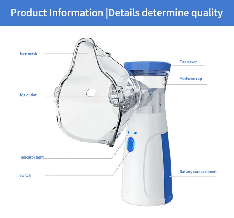 USB Medical Nebulizer Handheld  Adult  Cough Compressor Sprayer Portable Compact Adjustable Nebulizer Home Nebulizer