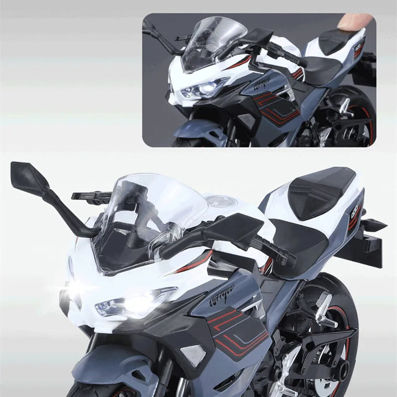 Diecast Kawasaki Ninja 400 Racing Motorcycle Model 1 to 12 Scale