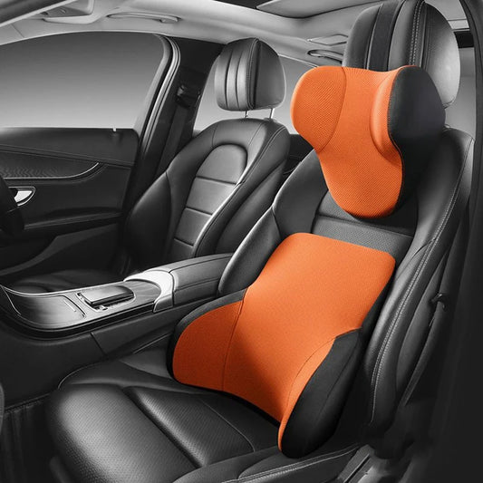 Memory Foam Car Headrest Neck Pillow and Lumbar Support Cushion