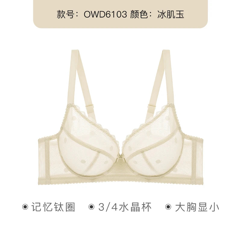 Womens French Lace Underwire Push Up Bra